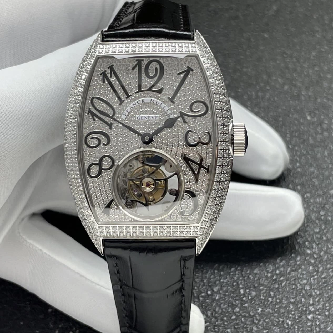 ABF Factory Franck Muller Tourbillon 8889 Leather Strap 1:1 Best Edition Replica Watch