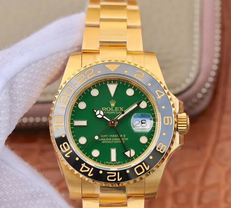 Rolex GMT Master II 116718LN 40mm EW Factory Mechanical Watches 1:1 Best Edition Replica Watch Swiss ETA2836 Green Dial