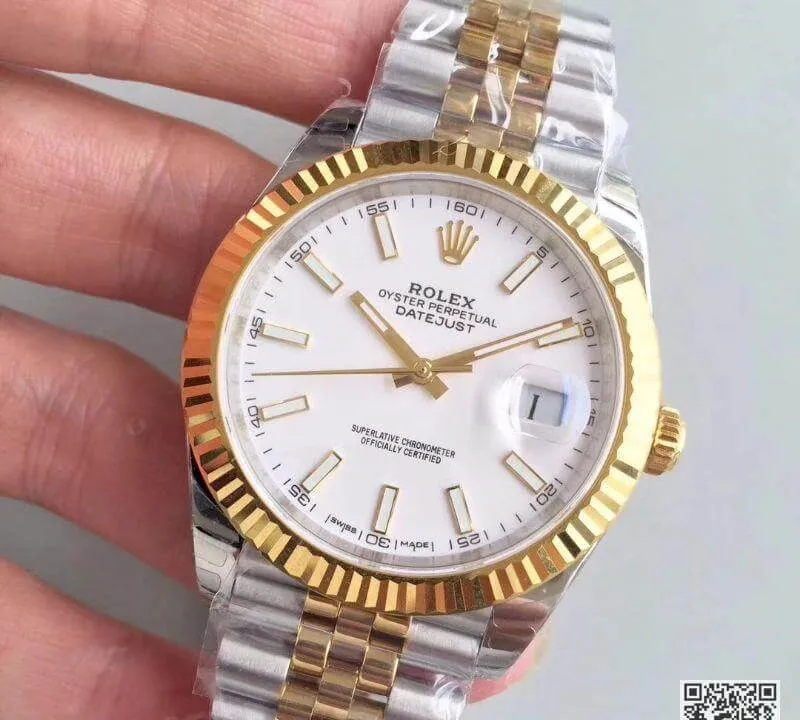 Rolex Datejust M126333-0016 EW Factory Mechanical Watches 1:1 Best Edition Replica Watch Swiss ETA3255 White Dial