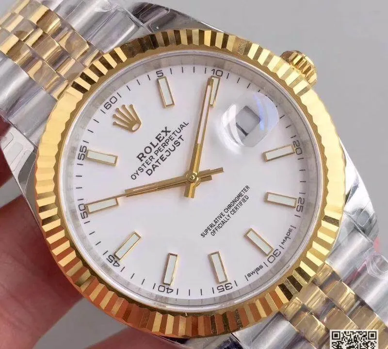 Rolex Datejust M126333-0016 EW Factory Mechanical Watches 1:1 Best Edition Replica Watch Swiss ETA3255 White Dial