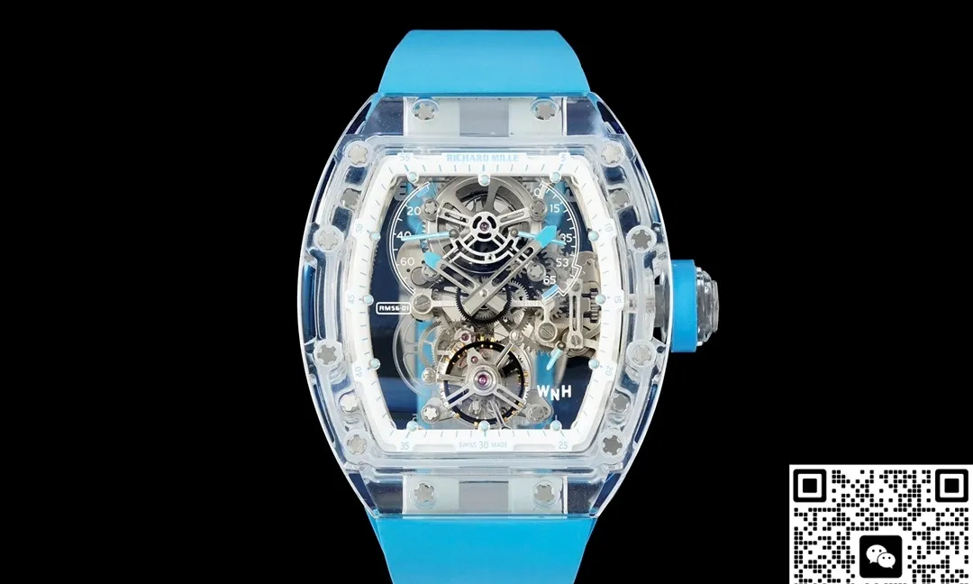 RM Factory Richard Mille RM56-01 Tourbillon blue strap 1:1 Best Edition Replica Watch