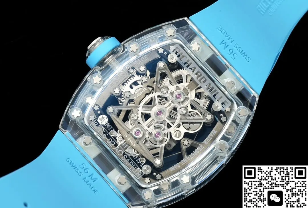 RM Factory Richard Mille RM56-02 Tourbillon blue strap 1:1 Best Edition Replica Watch
