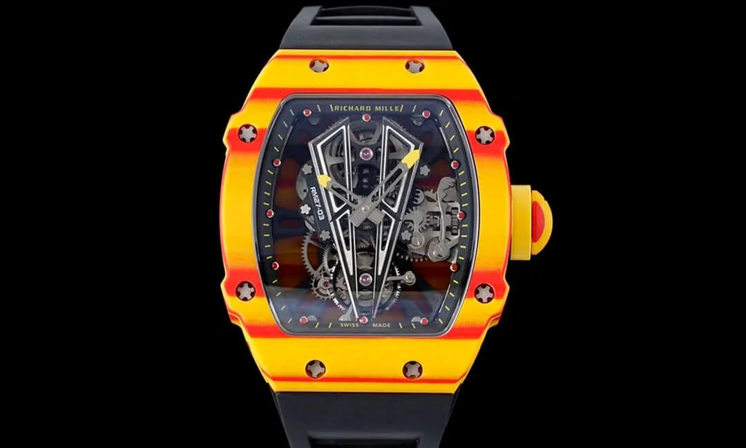 Richard Mille RM27-03 Rafael Nadal Tourbillon RM Factory 1:1 Best Edition Replica Watch Black Rubber Strap