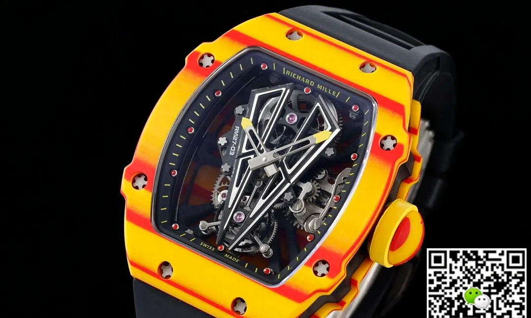 Richard Mille RM27-03 Rafael Nadal Tourbillon RM Factory 1:1 Best Edition Replica Watch Black Rubber Strap