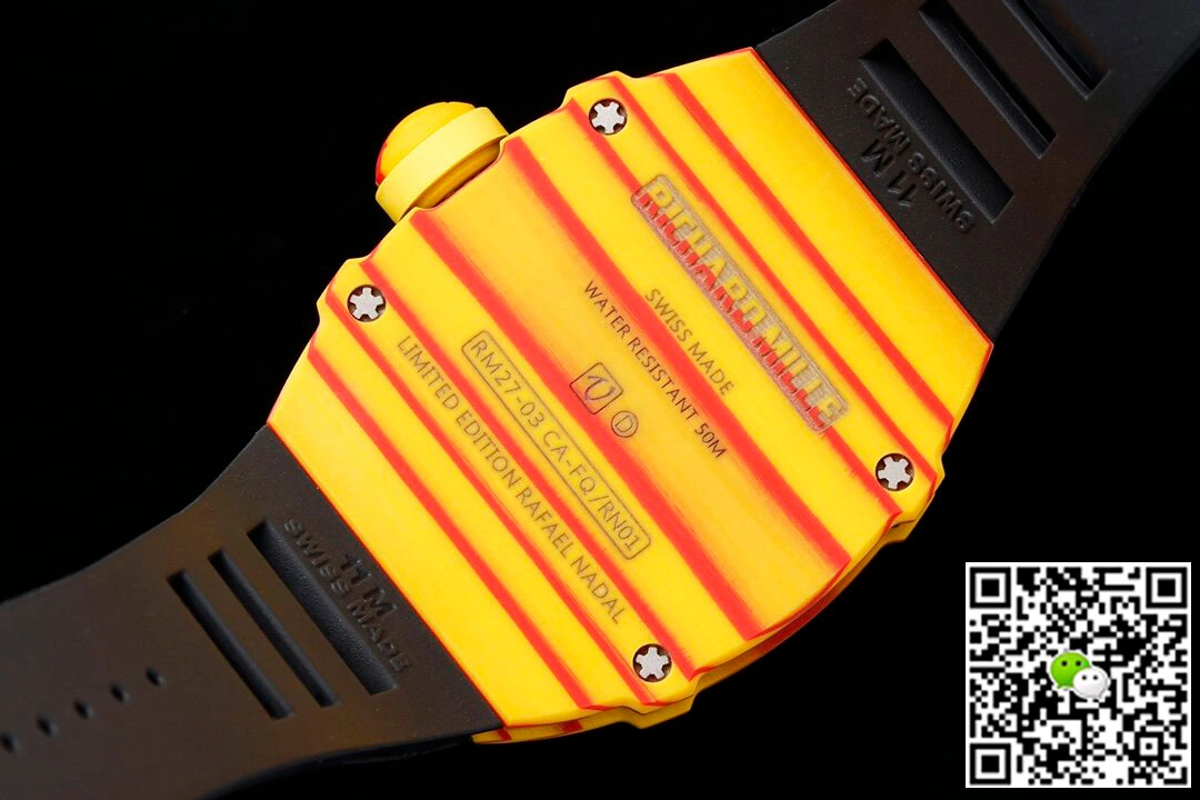 Richard Mille RM27-03 Rafael Nadal Tourbillon RM Factory 1:1 Best Edition Replica Watch Black Rubber Strap