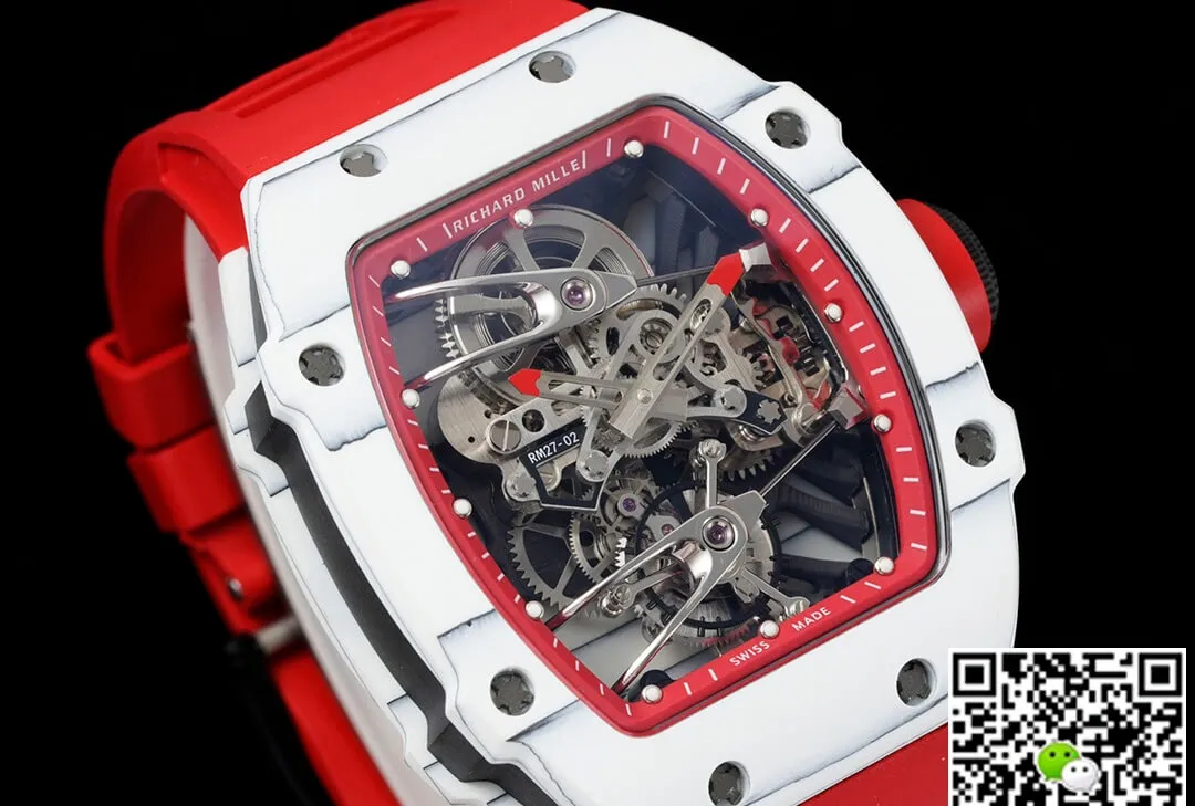Richard Mille RM27-02 Rafael Nadal Tourbillon RM Factory 1:1 Best Edition Replica Watch Red Rubber Strap