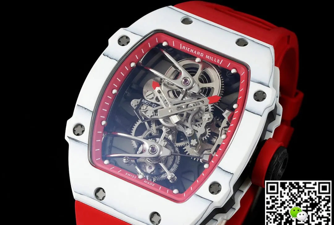 Richard Mille RM27-02 Rafael Nadal Tourbillon RM Factory 1:1 Best Edition Replica Watch Red Rubber Strap