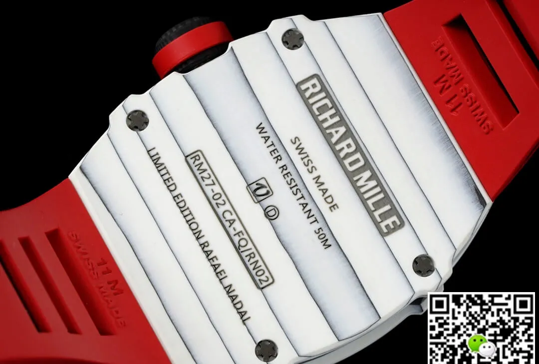 Richard Mille RM27-02 Rafael Nadal Tourbillon RM Factory 1:1 Best Edition Replica Watch Red Rubber Strap