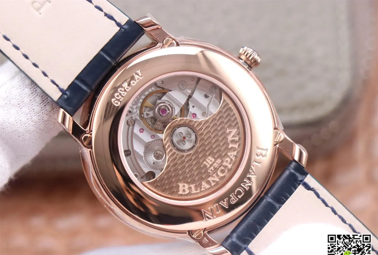 Blancpain Villeret 6654-3640-55 OM Factory 1:1 Best Edition Replica Watch V3 Blue Strap
