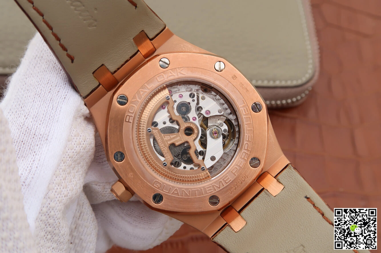 Audemars Piguet Royal Oak Perpetual Calendar 26574 JF Factory 1:1 Best Edition Replica Watch Brown Strap