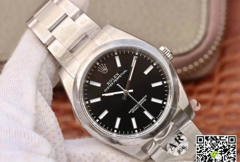 Rolex Oyster Perpetual 114300 39mm AR Factory 1:1 Best Edition Replica Watch Swiss ETA3132 Black Dial