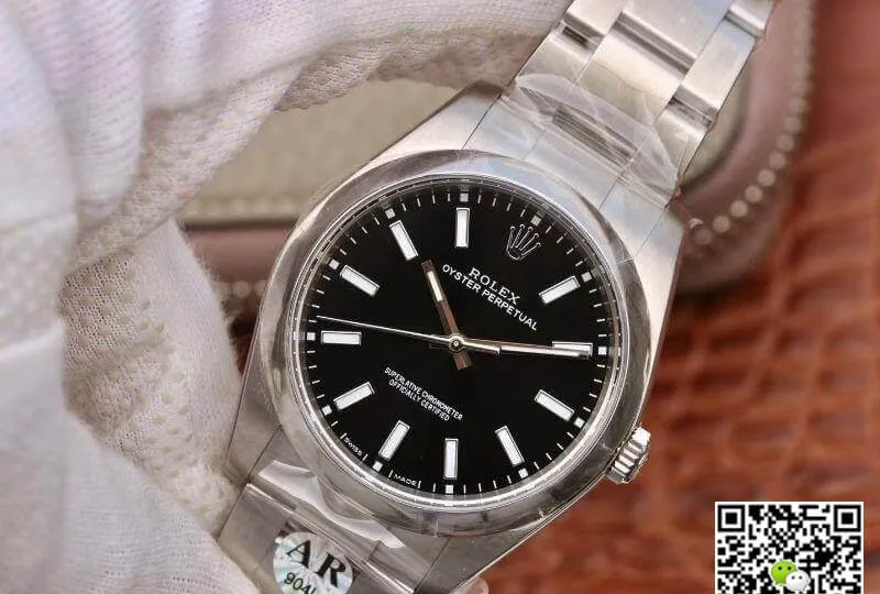 Rolex Oyster Perpetual 114300 39mm AR Factory 1:1 Best Edition Replica Watch Swiss ETA3132 Black Dial
