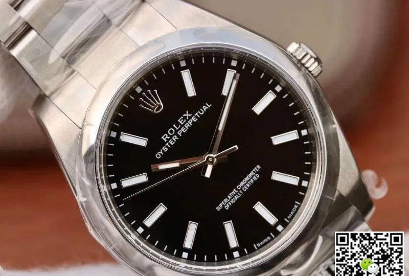 Rolex Oyster Perpetual 114300 39mm AR Factory 1:1 Best Edition Replica Watch Swiss ETA3132 Black Dial