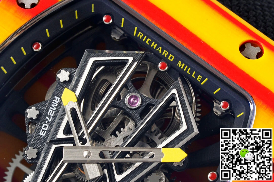 Richard Mille RM27-03 Rafael Nadal Tourbillon RM Factory 1:1 Best Edition Replica Watch Black Strap Skeleton Dial