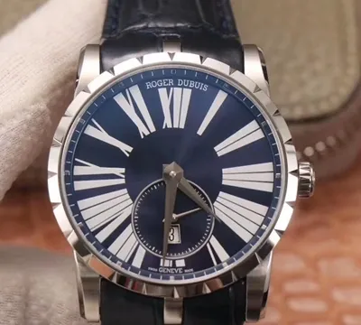 Roger Dubuis Excalibur DBEX0535 PF Factory 1:1 Best Edition Replica Watch Blue Dial Swiss ETA9015