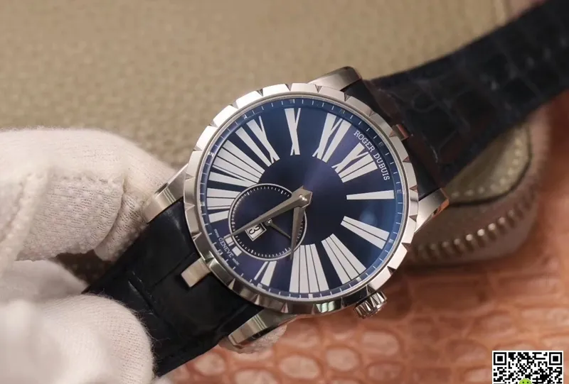 Roger Dubuis Excalibur DBEX0535 PF Factory 1:1 Best Edition Replica Watch Blue Dial Swiss ETA9015
