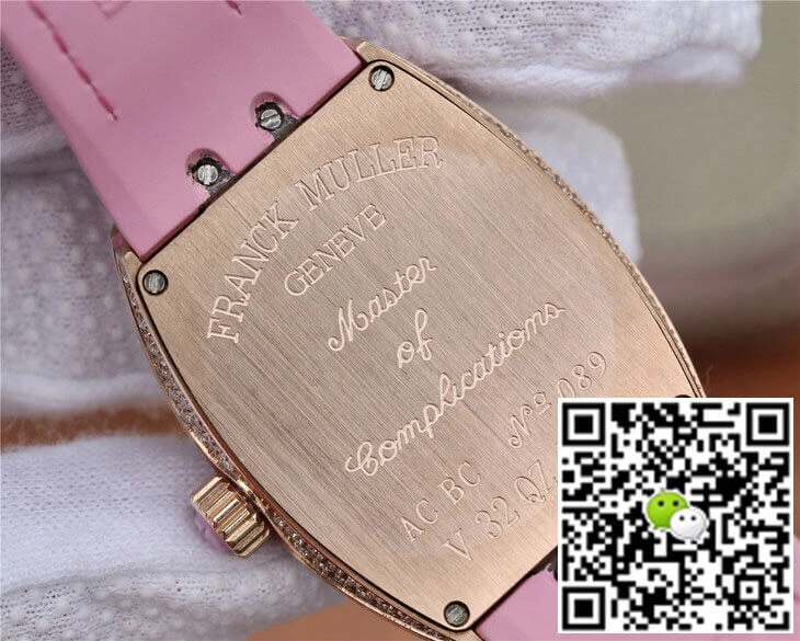 Franck Muller Vanguard Ladies ABF Factory 1:1 Best Edition Replica Watch Pink Strap
