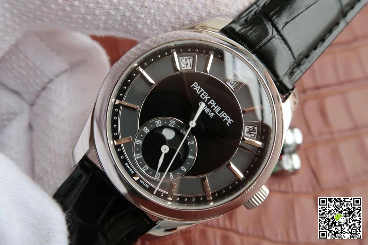 Patek Philippe Grand Complications 5205R-001 KM Factory 1:1 Best Edition Replica Watch Black Strap