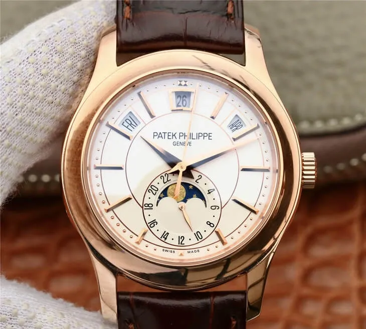 Patek Philippe Grand Complications 5205R-001 KM Factory 1:1 Best Edition Replica Watch Brown Strap