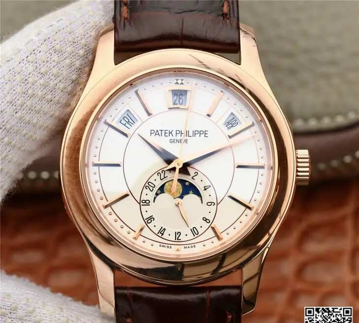 Patek Philippe Grand Complications 5205R-001 KM Factory 1:1 Best Edition Replica Watch Brown Strap