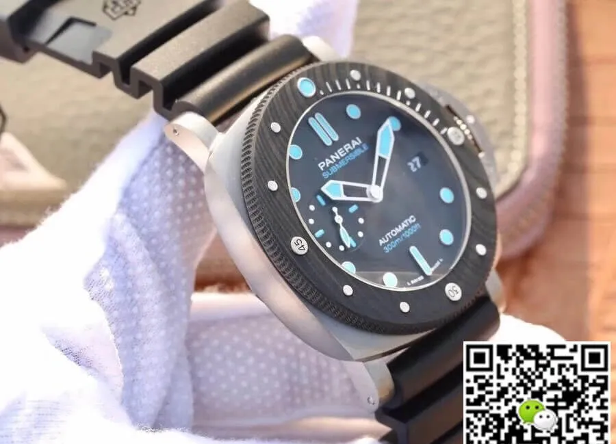Panerai Submersible PAM00799 VS Factory 1:1 Best Edition Replica Watch Black Strap