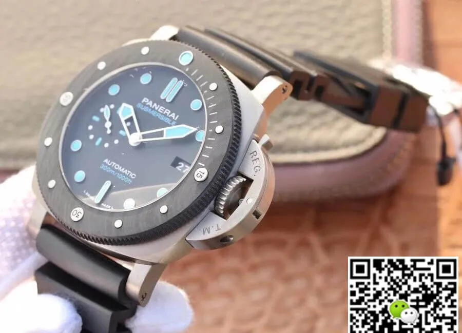 Panerai Submersible PAM00799 VS Factory 1:1 Best Edition Replica Watch Black Strap