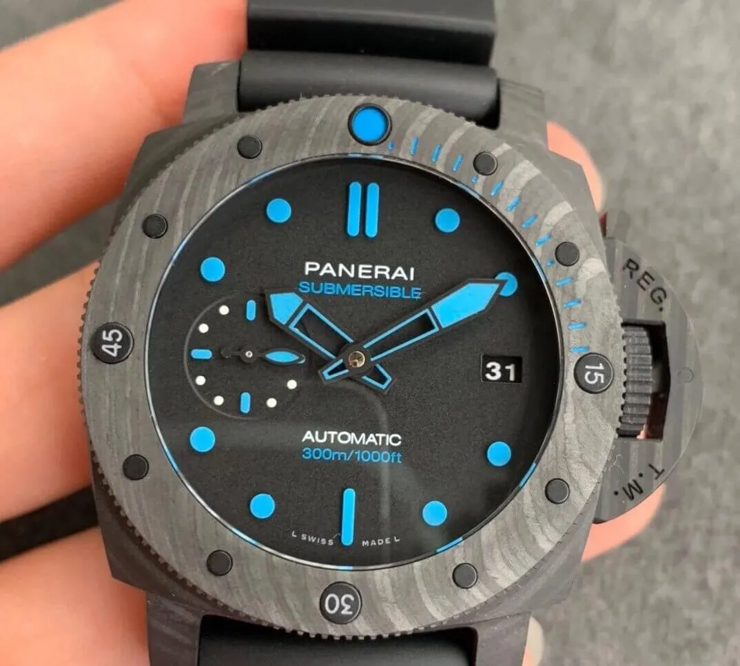 Panerai Submersible PAM00960 VS Factory 1:1 Best Edition Replica Watch Black Strap