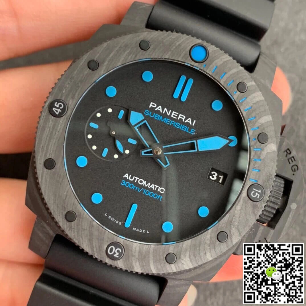 Panerai Submersible PAM00960 VS Factory 1:1 Best Edition Replica Watch Black Strap