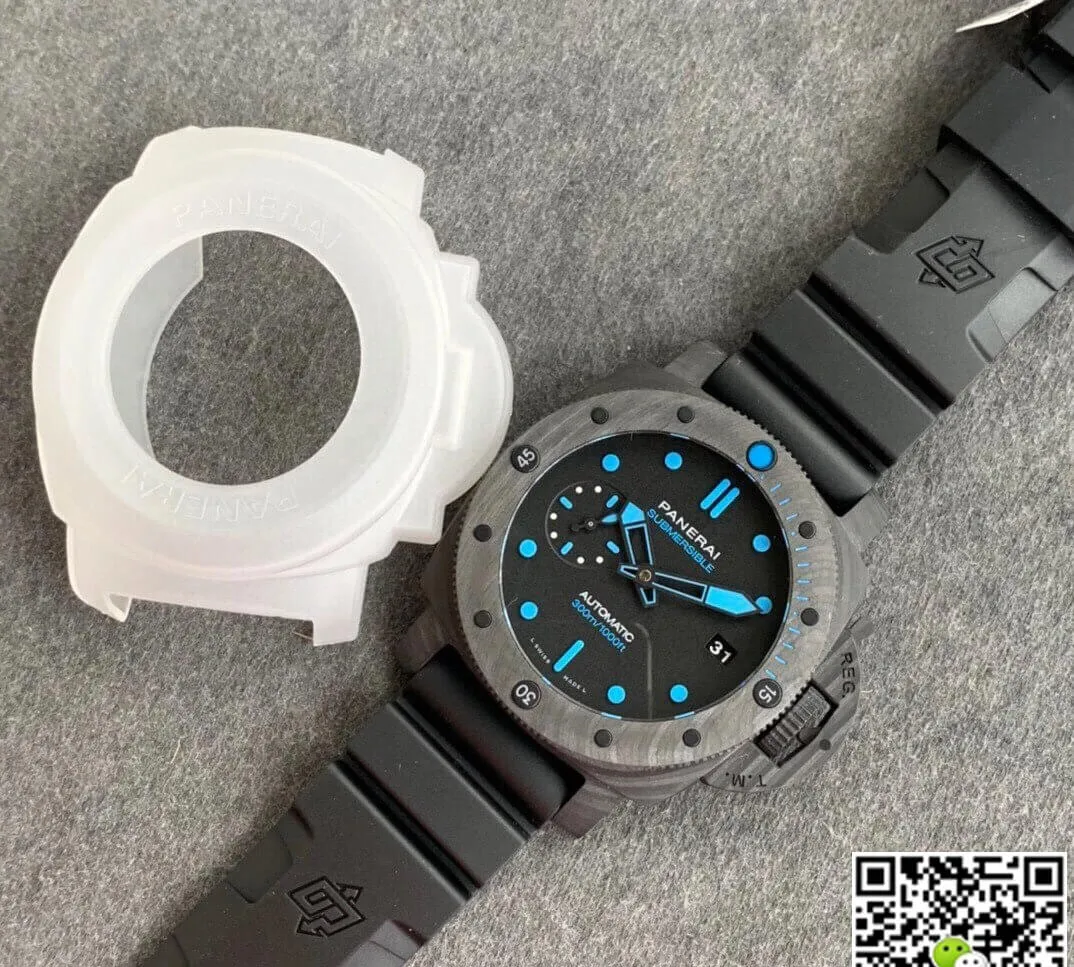 Panerai Submersible PAM00960 VS Factory 1:1 Best Edition Replica Watch Black Strap