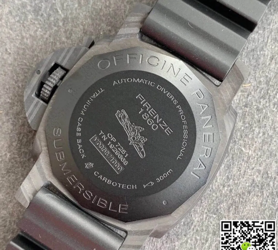 Panerai Submersible PAM00960 VS Factory 1:1 Best Edition Replica Watch Black Strap