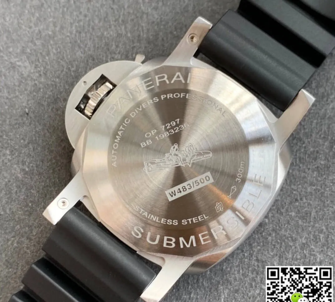 Panerai Submersible PAM01209 VS Factory 1:1 Best Edition Replica Watch Black Strap