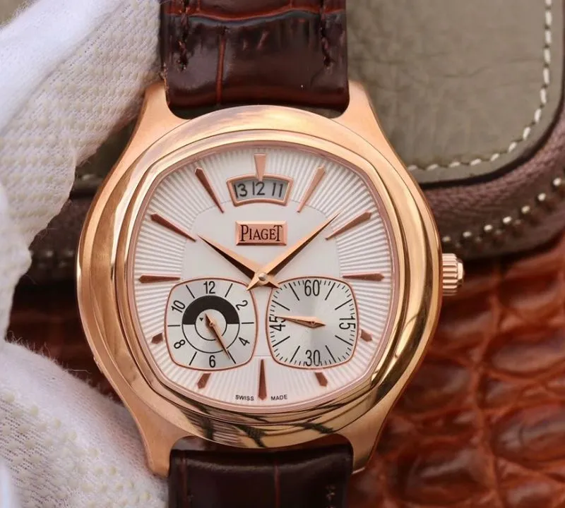 Piaget Black Tie Emperador G0A32017 Mechanical Watches 1:1 Best Edition Replica Watch SWISS 850P 18K Rose Gold White Dial