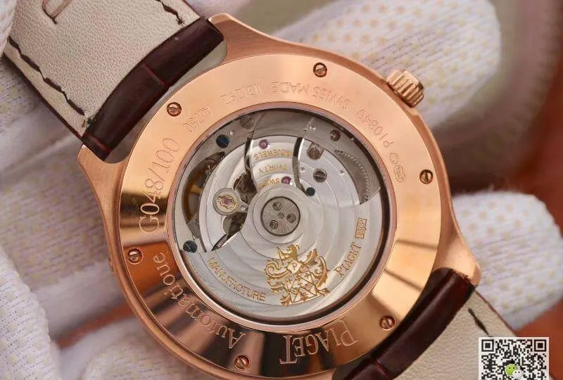 Piaget Black Tie Emperador G0A32017 Mechanical Watches 1:1 Best Edition Replica Watch SWISS 850P 18K Rose Gold White Dial