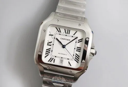 Cartier Santos WSSA0009 BV Factory 1:1 Best Edition Replica Watch White Dial Swiss 1847 MC