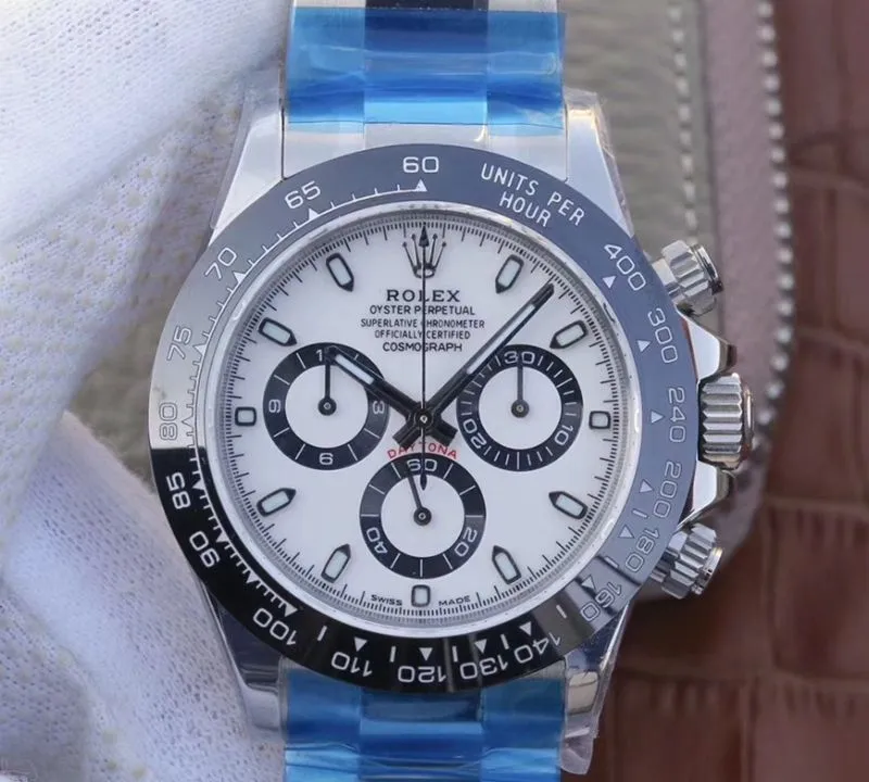 Rolex Daytona Cosmograph 116500LN Noob Factory 1:1 Best Edition Replica Watch Swiss ETA4130 White Dial