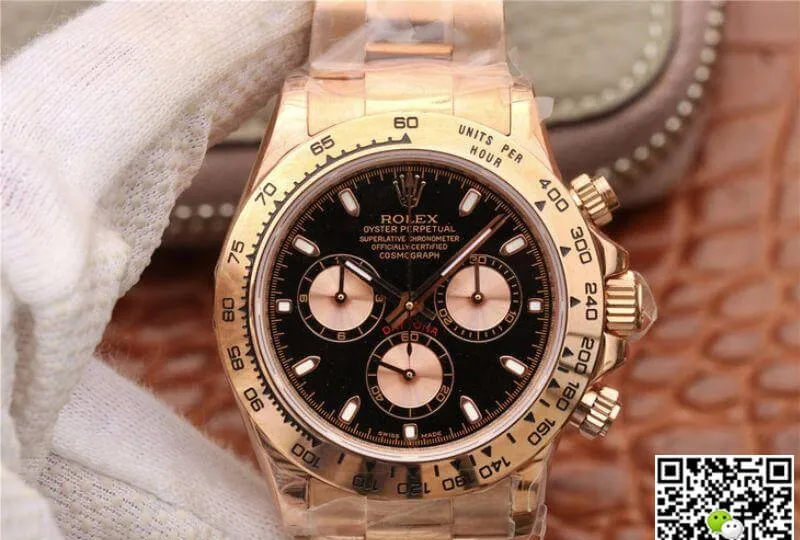 Rolex Daytona Cosmograph 116508-001 JH factory 1:1 Best Edition Replica Watch Swiss ETA4130 Black Dial