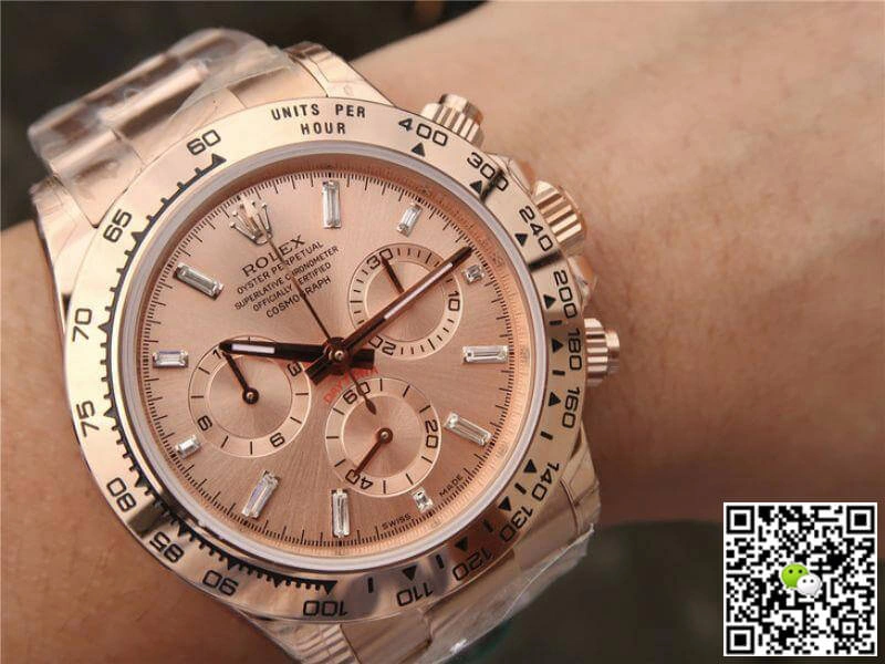 Rolex Daytona Cosmograph 116508 JH Factory 1:1 Best Edition Replica Watch Swiss ETA4130 Rose Gold Dial