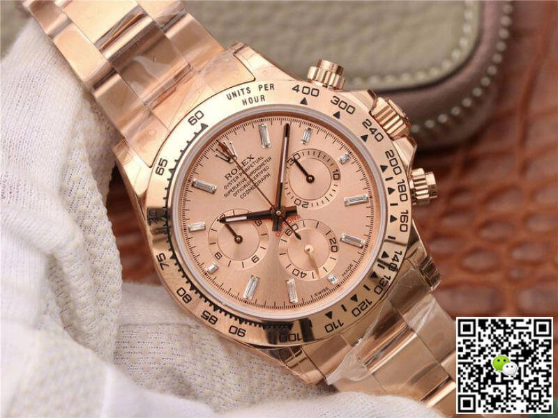 Rolex Daytona Cosmograph 116508 JH Factory 1:1 Best Edition Replica Watch Swiss ETA4130 Rose Gold Dial