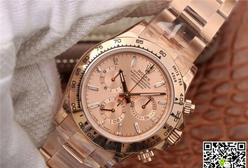 Rolex Daytona Cosmograph 116508 JH Factory 1:1 Best Edition Replica Watch Swiss ETA4130 Rose Gold Dial