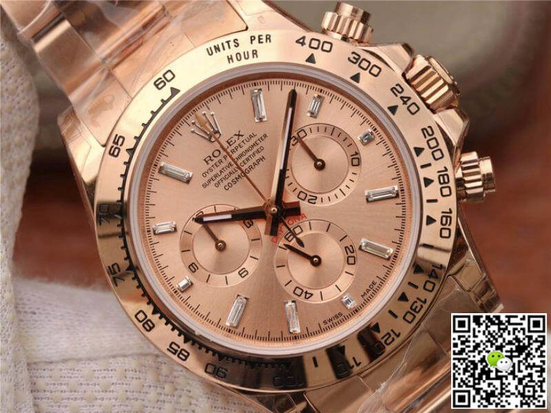 Rolex Daytona Cosmograph 116508 JH Factory 1:1 Best Edition Replica Watch Swiss ETA4130 Rose Gold Dial