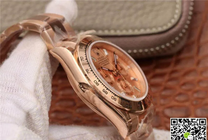Rolex Daytona Cosmograph 116508 JH Factory 1:1 Best Edition Replica Watch Swiss ETA4130 Rose Gold Dial