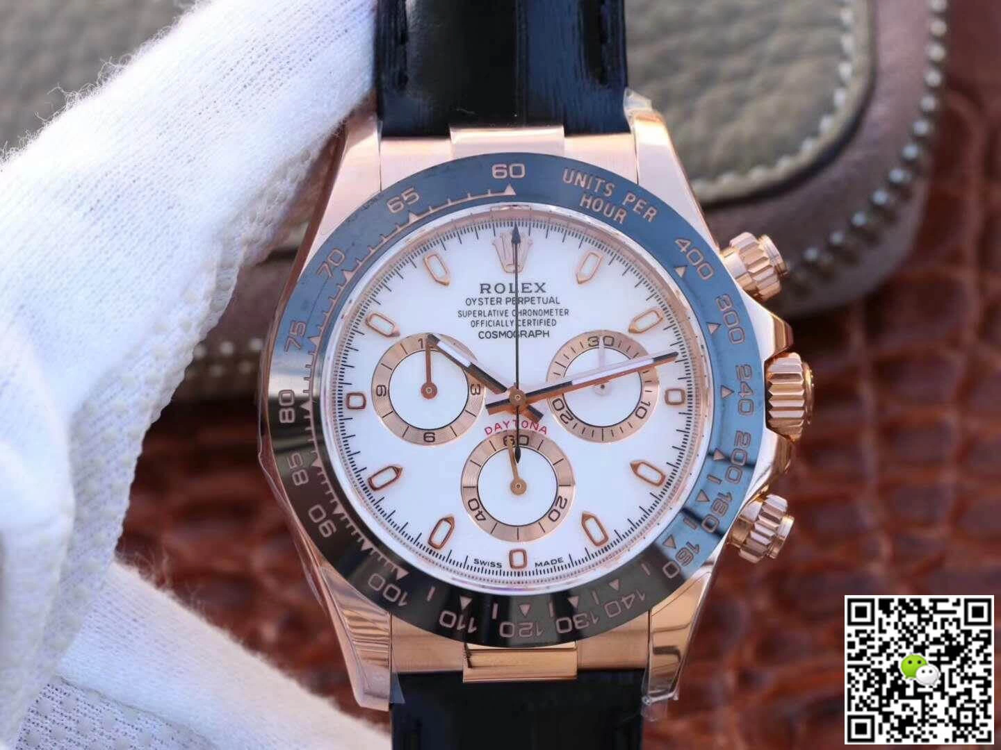 Rolex Daytona Cosmograph 116515 LN Noob Factory 1:1 Best Edition Replica Watch Swiss ETA4130 Rose Gold