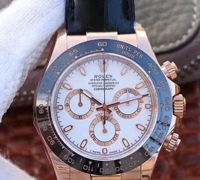 Rolex Daytona Cosmograph 116515 LN Noob Factory 1:1 Best Edition Replica Watch Swiss ETA4130 Rose Gold