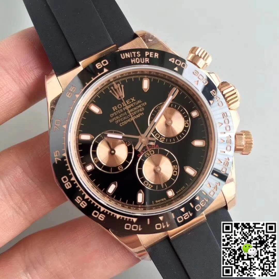 Rolex Daytona Cosmograph 116515LN Noob Factory 1:1 Best Edition Replica Watch Swiss ETA4130 Black Dial