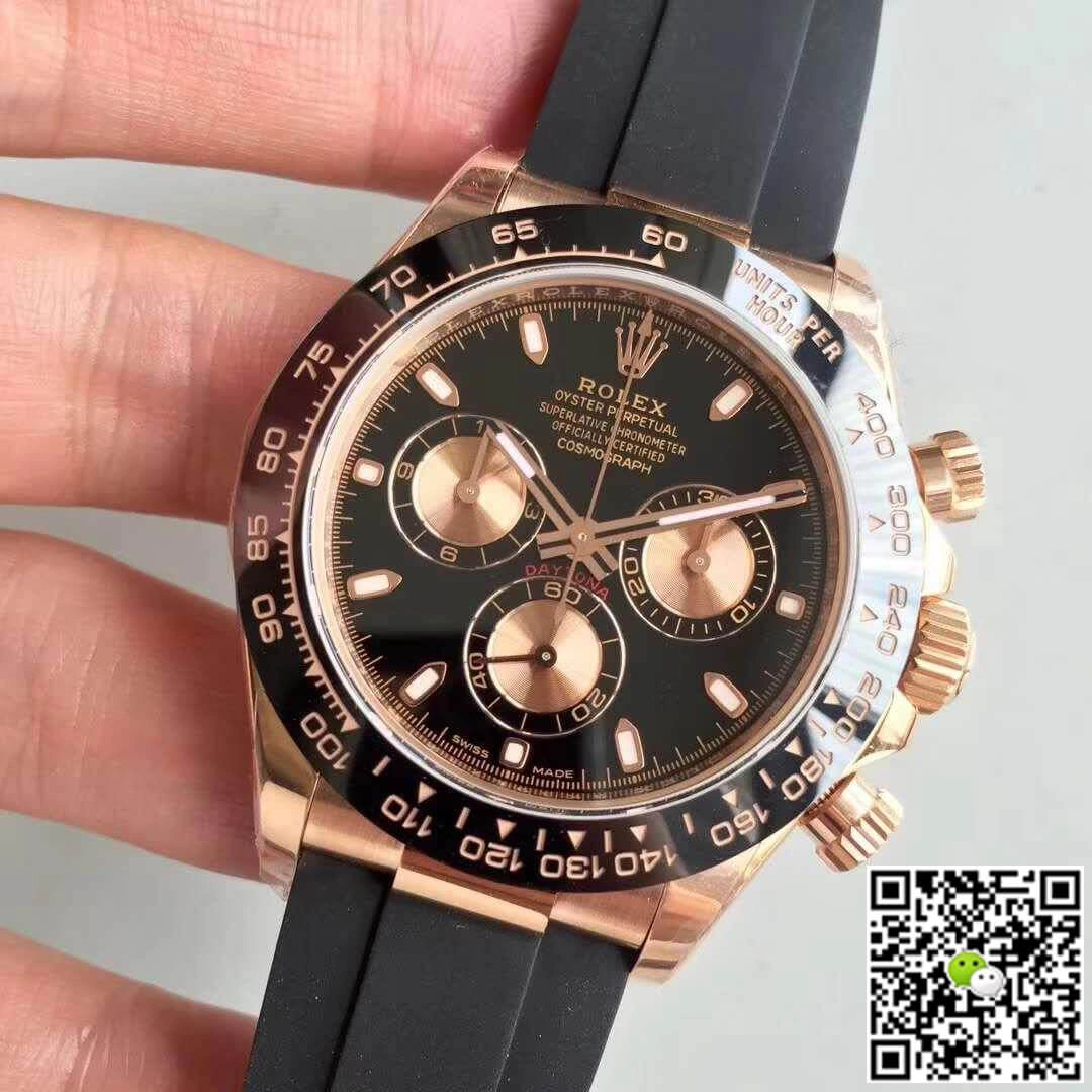 Rolex Daytona Cosmograph 116515LN Noob Factory 1:1 Best Edition Replica Watch Swiss ETA4130 Black Dial