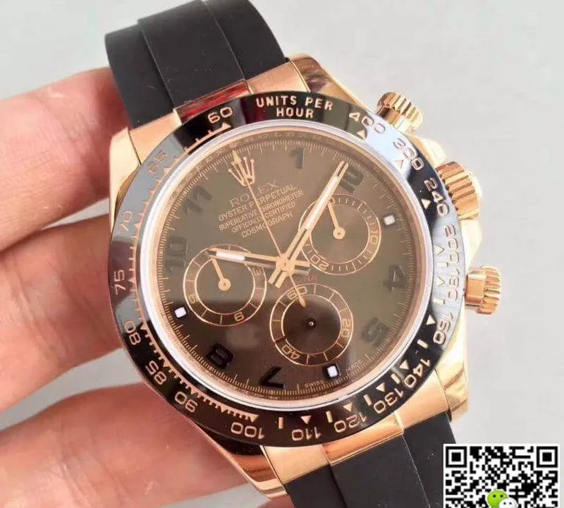 Rolex Daytona Cosmograph 116515LN Noob Factory 1:1 Best Edition Replica Watch Swiss ETA4130 Brown Dial