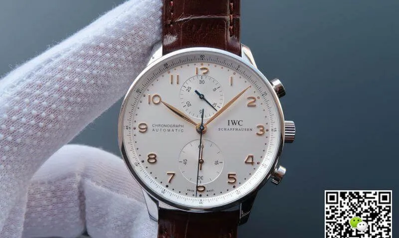 IWC Portuguese Chronograph IW371445 ZF Factory 1:1 Best Edition Replica Watch Swiss ETA79350 Silver Dial