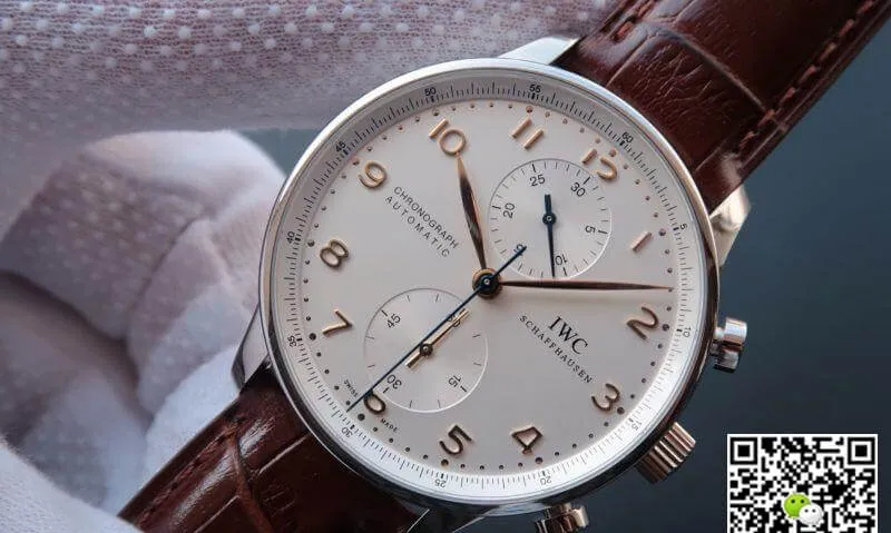 IWC Portuguese Chronograph IW371445 ZF Factory 1:1 Best Edition Replica Watch Swiss ETA79350 Silver Dial