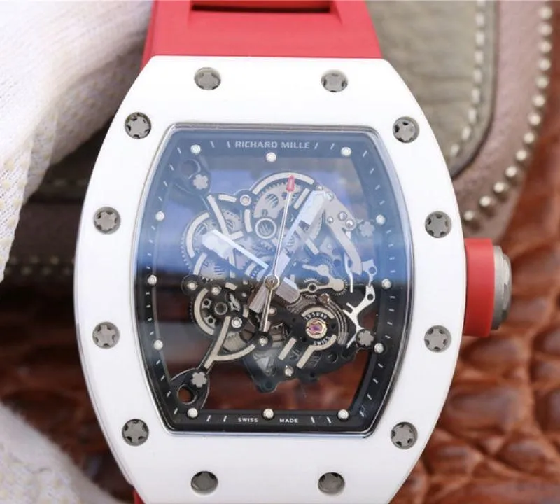 Richard Mille RM055 KV Factory 1:1 Best Edition Replica Watch Swiss ETA8215 Red Strap