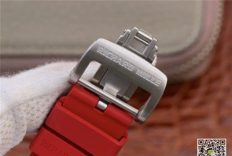 Richard Mille RM055 KV Factory 1:1 Best Edition Replica Watch Swiss ETA8215 Red Strap